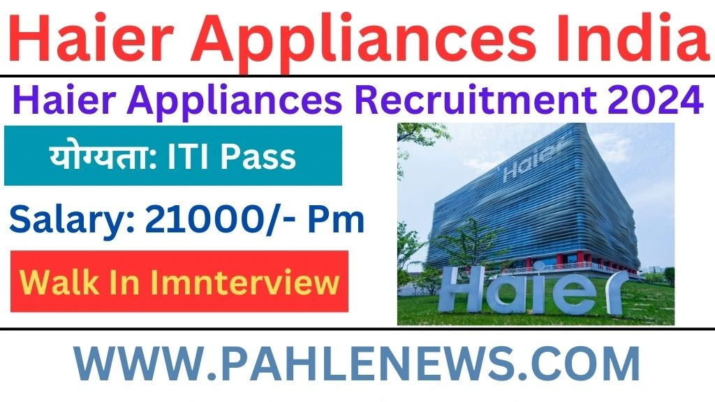 Haier Appliances Recruitment 2024