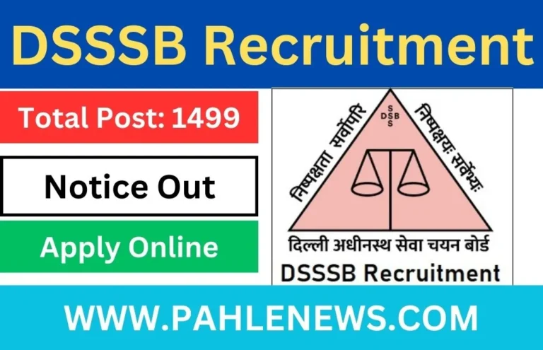 DSSSB Recruitment 2024