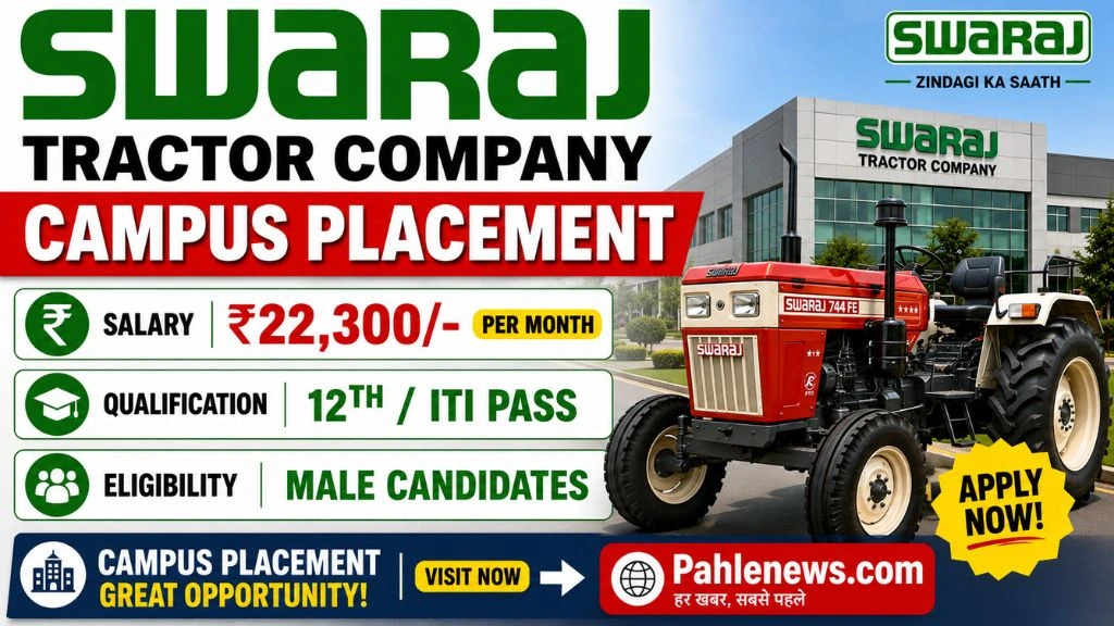 Swaraj Tractor Recruitment 2026