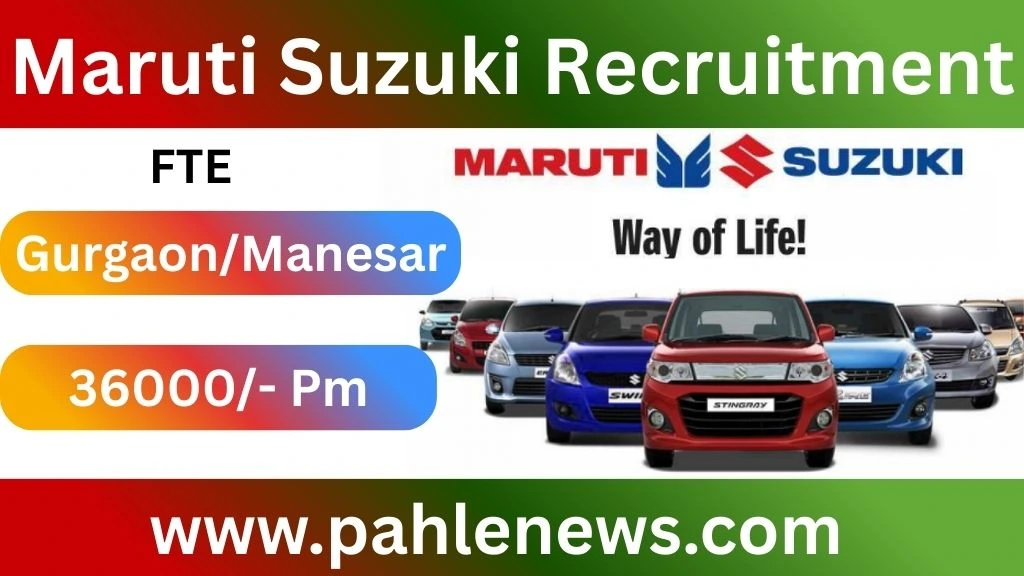 Maruti Suzuki FTE Gurgaon Recruitment 2025