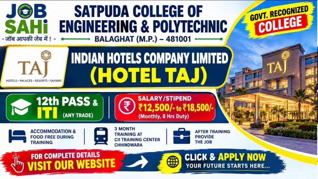Hotel Taj Recruitment 2026